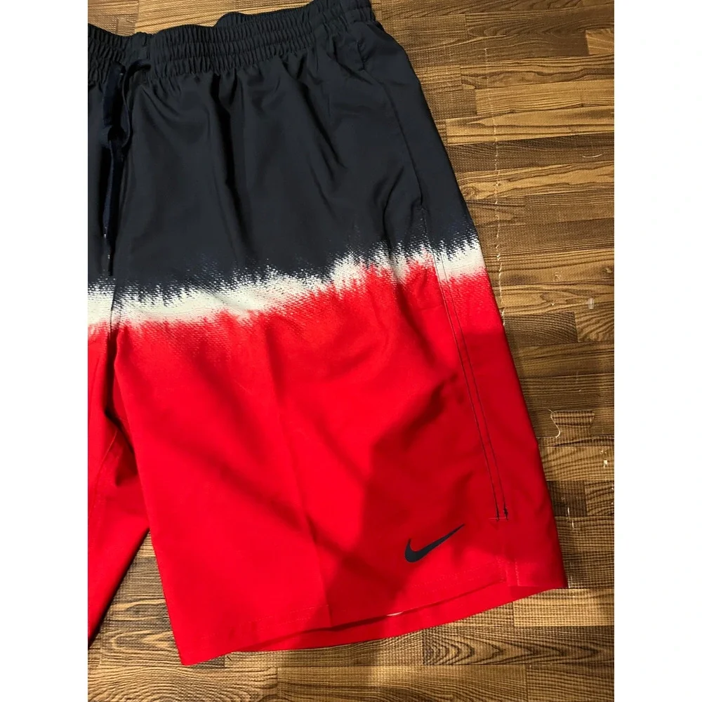 Nike Swim Trunks Patriotic American Flag Red White Blue Men's XLT NESSF588-934